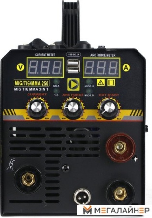 Сварочный инвертор Spark MIG/TIG/MMA-250 (1кг)