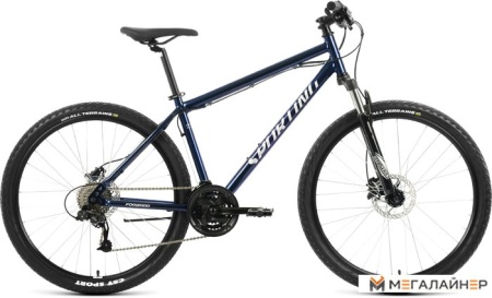 Велосипед Forward Sporting 27.5 3.2 HD р.19 2022 (темно-синий/серебристый)