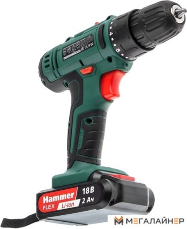 Дрель-шуруповерт Hammer Flex ACD18BS (с 2-мя АКБ, кейс) купить в Минске с доставкой