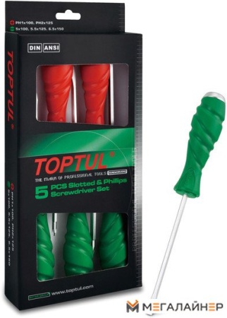 Набор отверток Toptul GAAE0509 5 предметов купить в Минске с доставкой