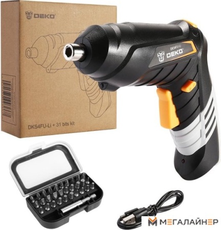 Электроотвертка Deko DKS4FU-Li SET 31 063-4151 (с 1-им АКБ, набор оснастки) купить в Минске с доставкой