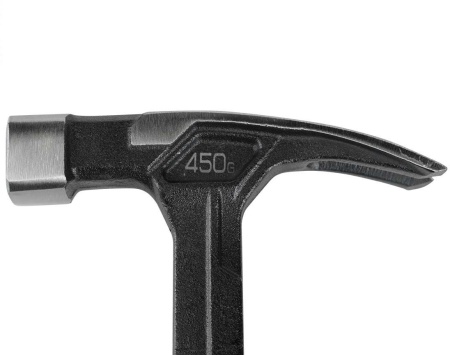 Молоток Berger Гвоздодер цельнокованый 450г BG1527 (магнит, 2-компонентная рукоятка) купить в Минске с доставкой