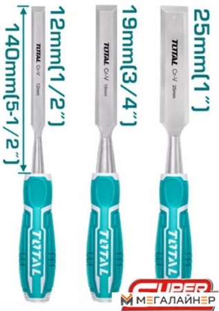 Набор стамесок Total THT41K0302 (3 предмета) купить в Минске с доставкой