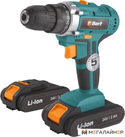 Дрель-шуруповерт Bort BAB-24UX2LI-FDK (с 2-мя АКБ) купить в Минске с доставкой