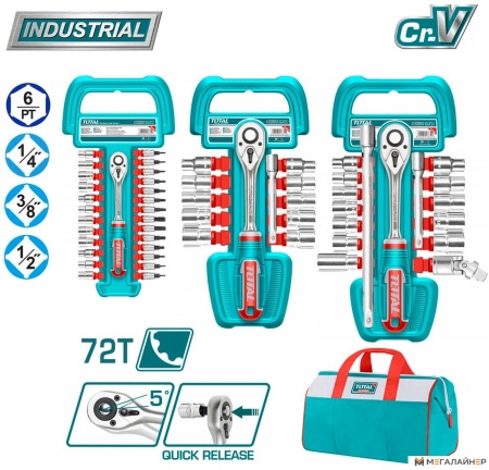 Универсальный набор инструментов Total TOS23092 (57 предметов) купить в Минске с доставкой