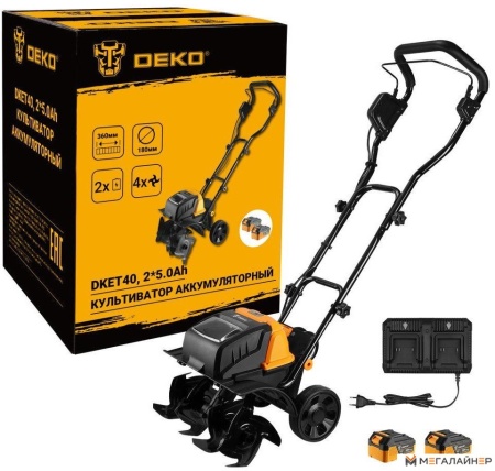 Мотокультиватор аккумуляторный Deko DKET40 085-2023 (с 2-мя АКБ) купить в Минске с доставкой
