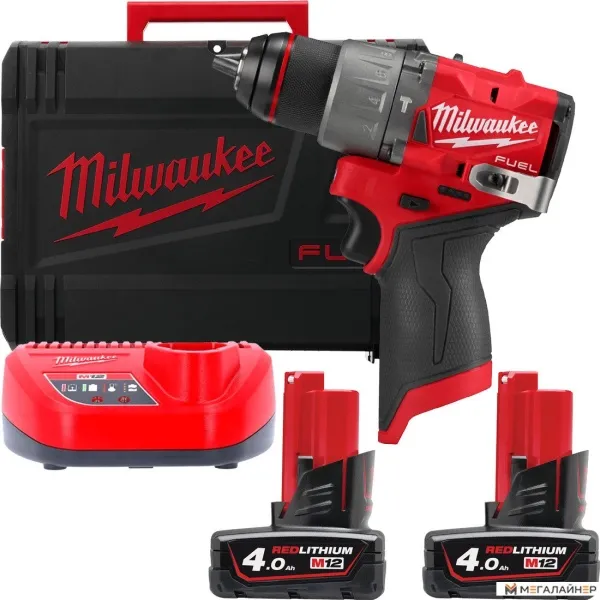 Ударная дрель-шуруповерт Milwaukee M12 FUEL M12FPD2-402X 4933479869 (с 2-мя АКБ 4 Ач, кейс) купить в Минске с доставкой