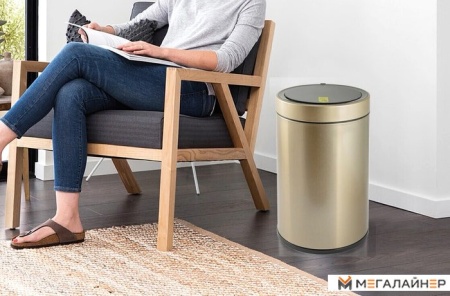 Мусорное ведро Eko Docomo X EK9286 12 л (шампанское золото) купить в Минске с доставкой