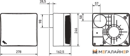 Радиальный вентилятор Soler&Palau EBB-175 HM Design