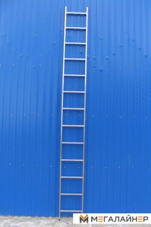 Лестница Алюмет односекционная приставная 5107 1x7 купить в Минске с доставкой