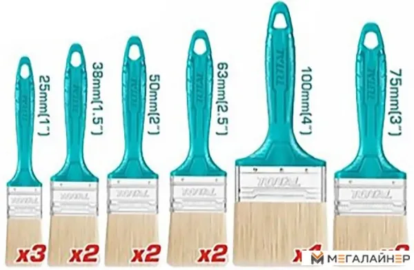 Кисть малярная Total THT84501201 (12шт) купить в Минске с доставкой