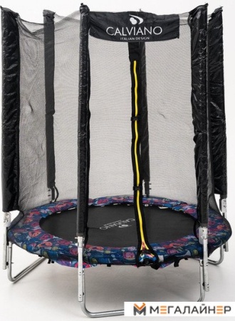 Батут Calviano Smile 183 см-6 ft INSIDE с внутренней сеткой складной