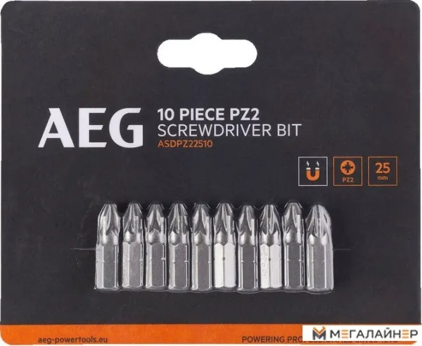 Набор бит AEG Powertools 4932479522 (10 шт) купить в Минске с доставкой