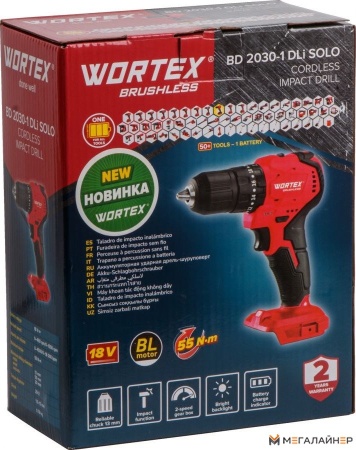 Ударная дрель-шуруповерт Wortex BD 2030-1 DLi ALL1 Solo 1333423 (без АКБ) купить в Минске с доставкой