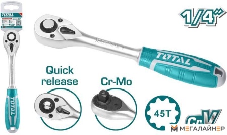 Вороток с трещоткой Total THT106146 купить в Минске с доставкой