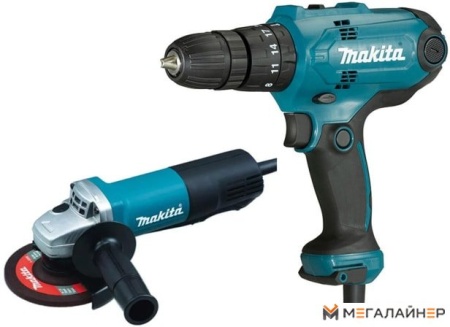 Дрель-шуруповерт Makita DK0117 (DF0300 + 9555HN) купить в Минске с доставкой