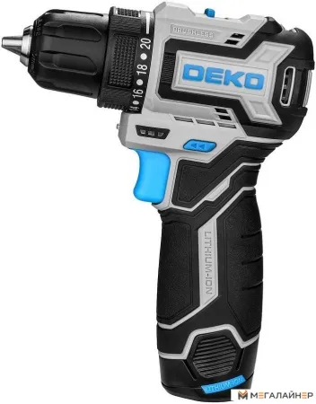 Дрель-шуруповерт Deko Sharker 12V PRO 084-1036 (с 2-мя АКБ, кейс) купить в Минске с доставкой