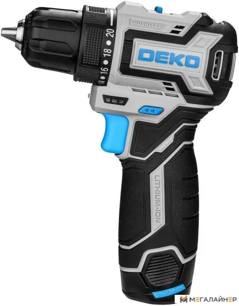 Дрель-шуруповерт Deko Sharker 12V PRO 084-1036 (с 2-мя АКБ, кейс) купить в Минске с доставкой