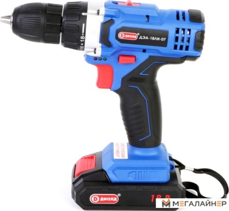Дрель-шуруповерт ДИОЛД ДЭА-18ЛИ-07 10022148 (с 2-мя АКБ, кейс) купить в Минске с доставкой