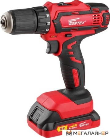 Дрель-шуруповерт Wortex BD 1820-1 DLi BD18201DLi1029 (с 2-мя АКБ, кейс) купить в Минске с доставкой