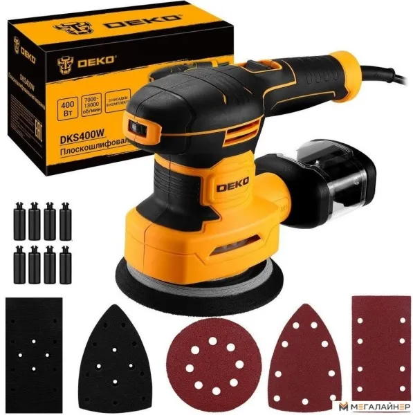Эксцентриковая шлифмашина Deko DKS400W 085-1058 купить в Минске с доставкой