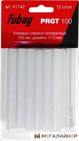 Клеевые стержни Fubag PRGT 100 (12 шт, прозрачный) купить в Минске с доставкой
