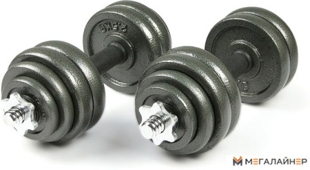 Гантели Atlas Sport Металлические в чемодане 2x15 кг