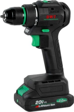 Ударная дрель-шуруповерт DWT DWT ASBP-20 DNM-2 BMC (с 2-мя АКБ, кейс)