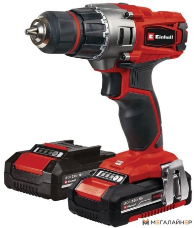 Дрель-шуруповерт Einhell TE-CD 18/2 Li 4514231 (с 2-мя АКБ, кейс) купить в Минске с доставкой