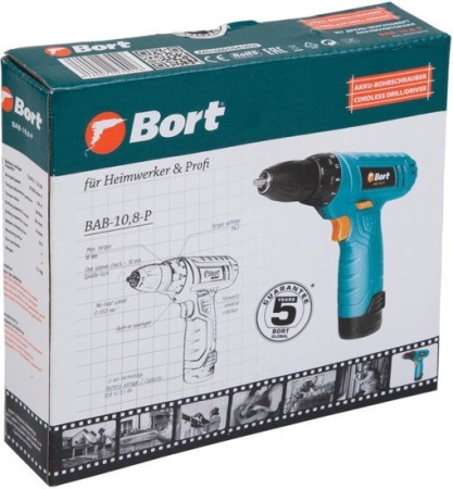 Дрель-шуруповерт Bort BAB-10.8-P купить в Минске с доставкой