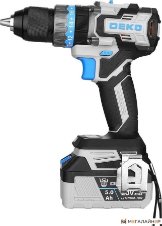 Ударная дрель-шуруповерт Deko GCD20DU PRO 083-1107 (с 2-мя АКБ, кейс) купить в Минске с доставкой