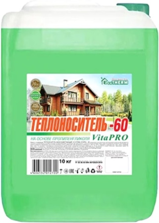 Теплоноситель EcoTherm VitaPro -60 С 10 кг