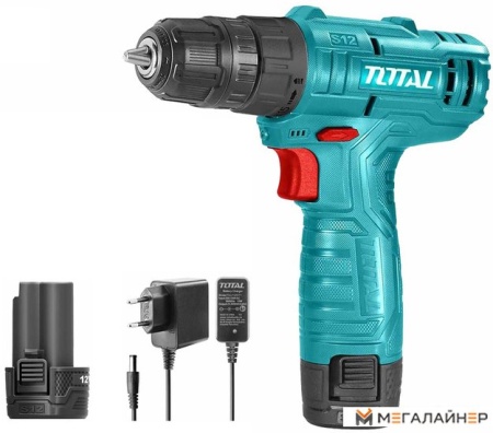 Дрель-шуруповерт Total THKTHP10812 (с 1-м АКБ, кейс, набор оснастки) купить в Минске с доставкой