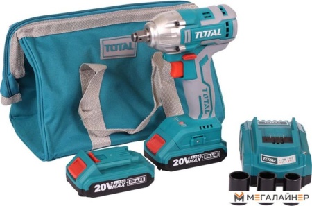 Гайковерт Total TIWLI2001 (с 2-мя АКБ, сумка) купить в Минске с доставкой