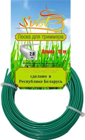 Леска для триммера Svist ЛТ-020015 2мм (15м, круг)