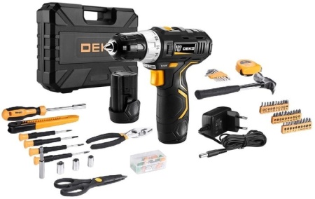 Дрель-шуруповерт Deko GCD12DU3 SET 104 063-4133 (с 2-мя АКБ, кейс, набор оснастки) купить в Минске с доставкой