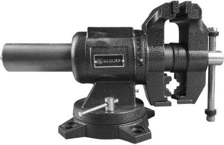 Тиски Berger Чугун. поворотные с трубным зажимом и наковальней 125мм BG1340 купить в Минске с доставкой