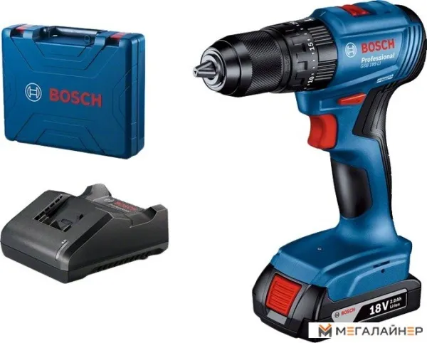 Ударная дрель-шуруповерт Bosch GSB 185-LI Professional 06019K3101 (с 1-им АКБ, кейс) купить в Минске с доставкой