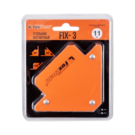 Угольник магнитный FoxWeld FIX-3 (45/90/135град, до 11кг)