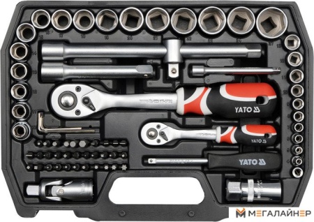 Набор торцевых головок и бит Yato YT-38782 72 предмета купить в Минске с доставкой