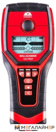 Купить Детектор скрытой проводки ADA Instruments Wall Scanner 120 Prof в Минске с доставкой
