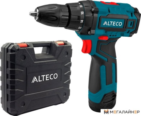 Дрель-шуруповерт Alteco CD 1210.1 Li X2 33503 (с 2-мя АКБ, кейс) купить в Минске с доставкой
