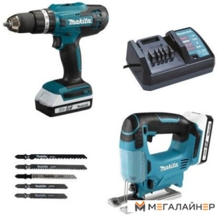 Makita DK18B59Y (шуруповерт, лобзик, 2 АКБ) купить в Минске с доставкой