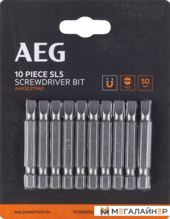 Набор бит AEG Powertools 4932479529 (10 шт) купить в Минске с доставкой