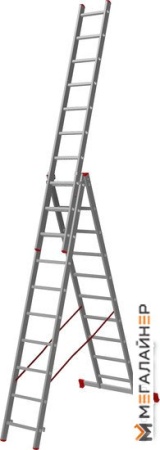 Лестница-стремянка Новая высота алюминиевая трёхсекционная 3x10 (1230310) купить в Минске с доставкой