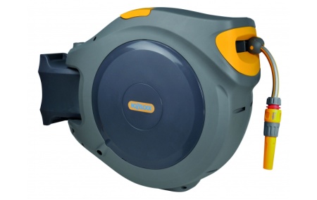 Катушка HoZelock 2595 настенная AutoReel со шлангом  40 м 11мм + 2 м 11,5мм, Коннектор (12,5 мм и 15 мм), Коннектор с Аквастоп (12,5 мм и 15 мм)
