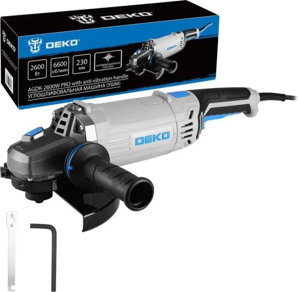 Угловая шлифмашина Deko AGDK-2600W PRO 084-1083