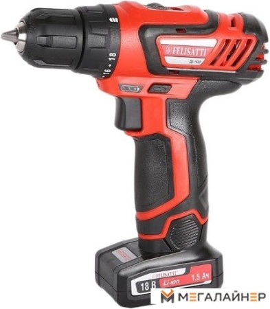 Дрель-шуруповерт Felisatti ДА-18ЭР 597.5.2.00 (с 2-мя АКБ) купить в Минске с доставкой