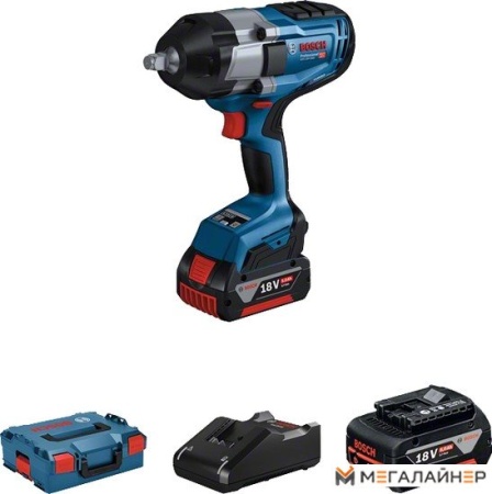 Гайковерт Bosch GDS 18V-1000 Professional 06019J8304 (с 2-мя АКБ, кейс) купить в Минске с доставкой