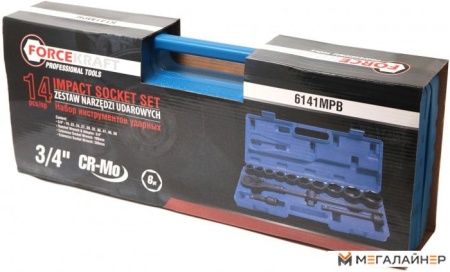 Набор торцевых головок ForceKraft FK-6141MPB (14 предметов) купить в Минске с доставкой